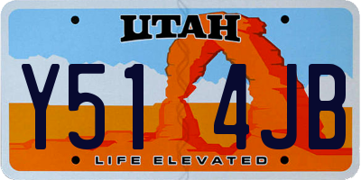 UT license plate Y514JB