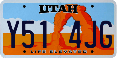 UT license plate Y514JG