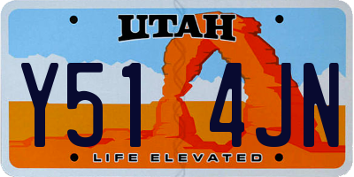 UT license plate Y514JN