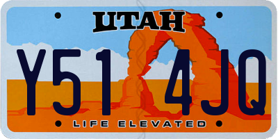 UT license plate Y514JQ