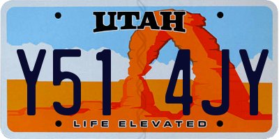 UT license plate Y514JY