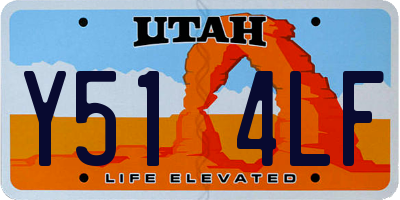UT license plate Y514LF