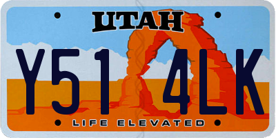 UT license plate Y514LK