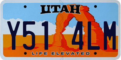 UT license plate Y514LM