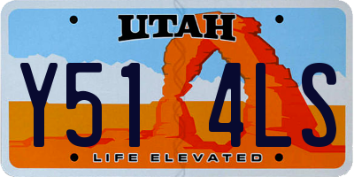 UT license plate Y514LS