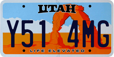 UT license plate Y514MG