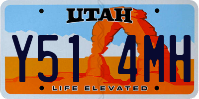 UT license plate Y514MH