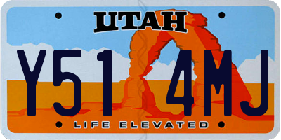 UT license plate Y514MJ