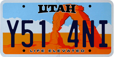 UT license plate Y514NI
