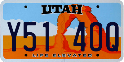 UT license plate Y514OQ