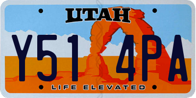 UT license plate Y514PA