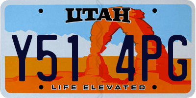 UT license plate Y514PG