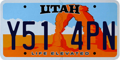 UT license plate Y514PN