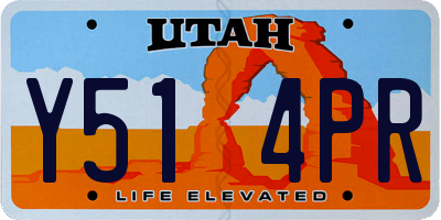 UT license plate Y514PR