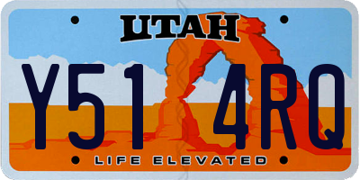 UT license plate Y514RQ