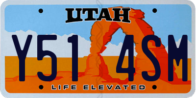 UT license plate Y514SM