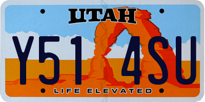 UT license plate Y514SU