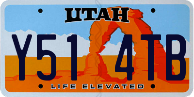UT license plate Y514TB