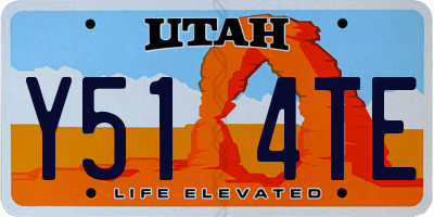 UT license plate Y514TE