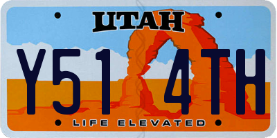 UT license plate Y514TH