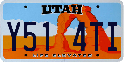 UT license plate Y514TI
