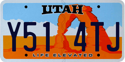 UT license plate Y514TJ