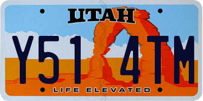 UT license plate Y514TM