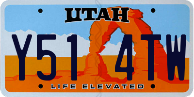 UT license plate Y514TW