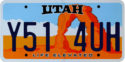 UT license plate Y514UH