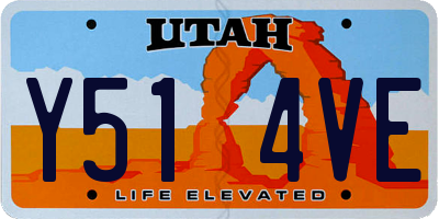 UT license plate Y514VE