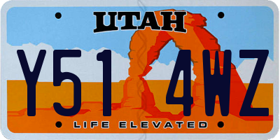 UT license plate Y514WZ