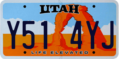 UT license plate Y514YJ