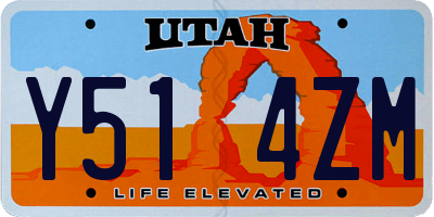 UT license plate Y514ZM