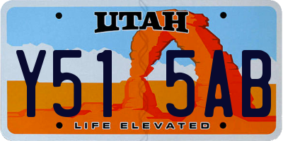 UT license plate Y515AB