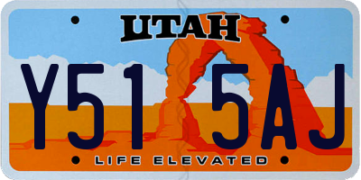 UT license plate Y515AJ
