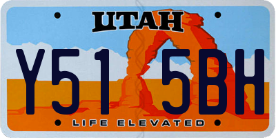 UT license plate Y515BH
