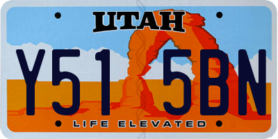UT license plate Y515BN