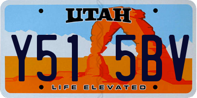 UT license plate Y515BV