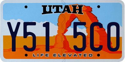 UT license plate Y515CO