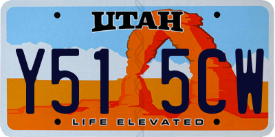 UT license plate Y515CW