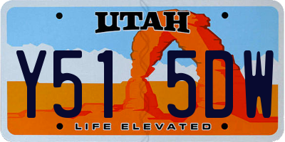 UT license plate Y515DW