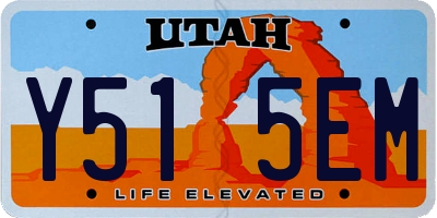 UT license plate Y515EM
