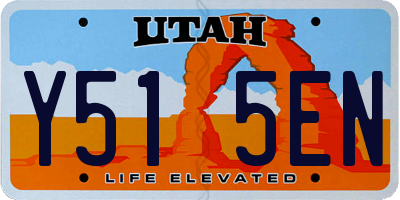 UT license plate Y515EN