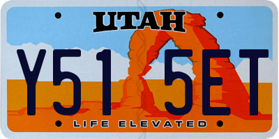 UT license plate Y515ET