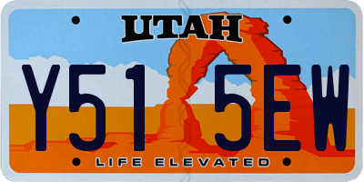 UT license plate Y515EW