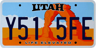 UT license plate Y515FE