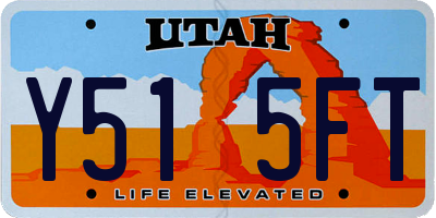 UT license plate Y515FT