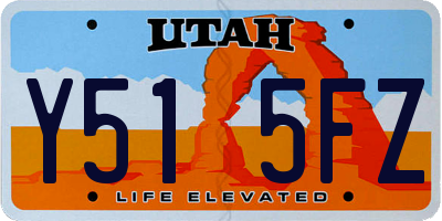 UT license plate Y515FZ