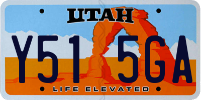 UT license plate Y515GA