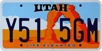 UT license plate Y515GM
